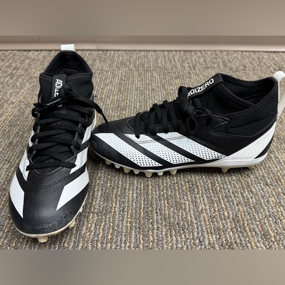 Adidas Adizero Football Cleats – Black & White - Picture 2 of 4